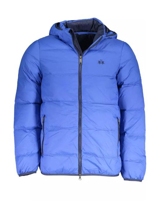 La Martina Blue Polyamide Jacket for men