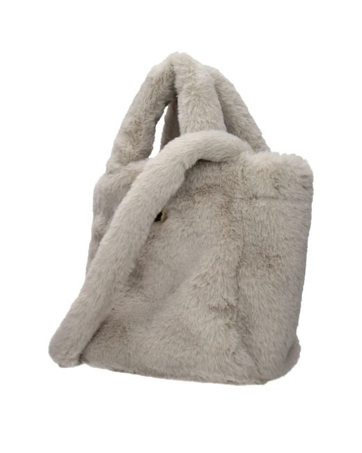 Herno Gray Handbags Eco Fur/Light