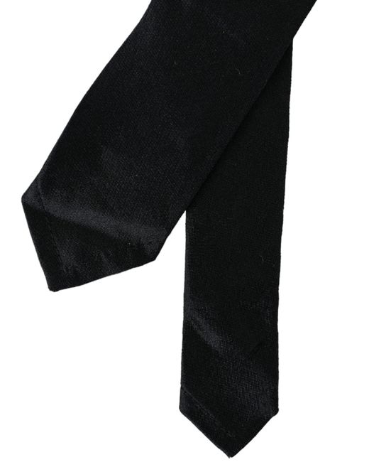 Dolce & Gabbana Blue Solid 100% Silk Adjustable Tie for men