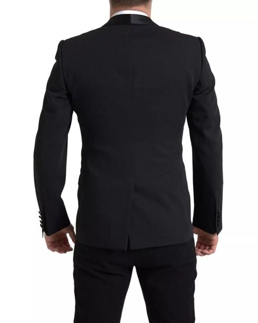 Dolce & Gabbana Blue Wool Single Breasted Martini Blazerclothing for men