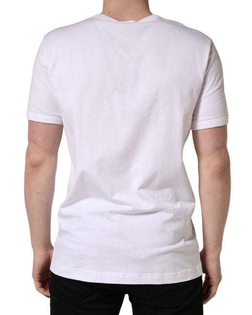 Dolce & Gabbana White Dg Cherries Cotton Crew Neck T for men