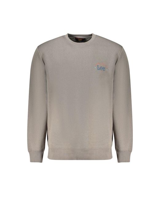 Lee Jeans Gray Cotton Sweater for men