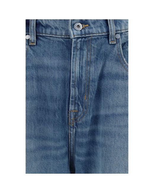 7FOR Blue Cotton Relaxed Fit Jeans for men
