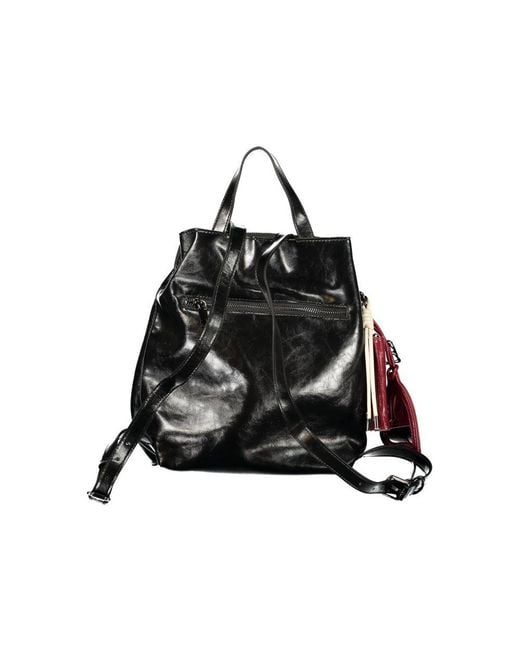Desigual Black Polyurethane 's Backpack For Sophisticated Style