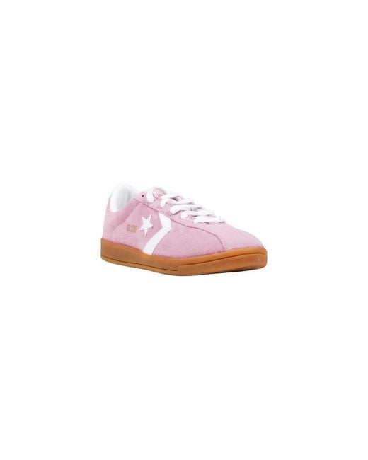 Converse Pink Multicolor Suede Leather Low Top Sneakers