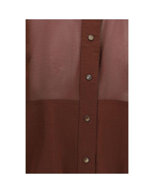 Brunello Cucinelli Brown Multicolor Cotton Shell Jacket