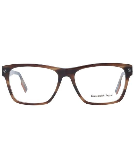 Zegna Brown Plastic Glasses (Frames) for men