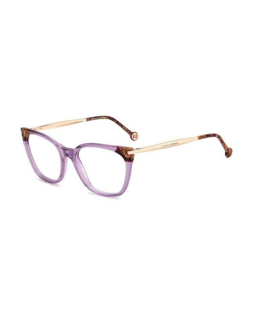 Carolina Herrera Metallic Purple Acetate Glasses (frames)