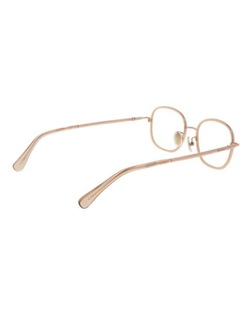 Max Mara Metallic Rose Gold Metal Glasses (frames)