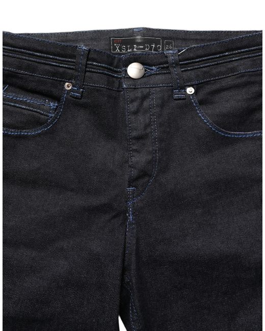 Acht Black Cotton Stretch Highwaist Skinny Denim Trouser Jeans