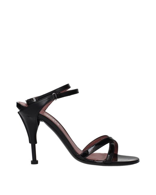 Premiata Black Garda Sandals Patent