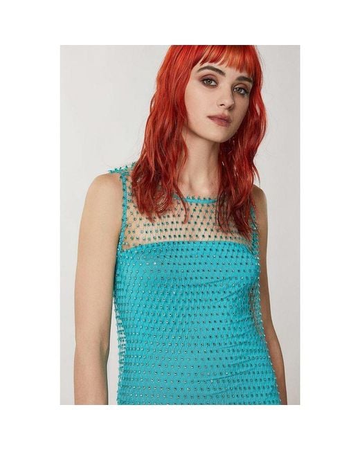 Patrizia Pepe Blue Polyester Cocktail Dress