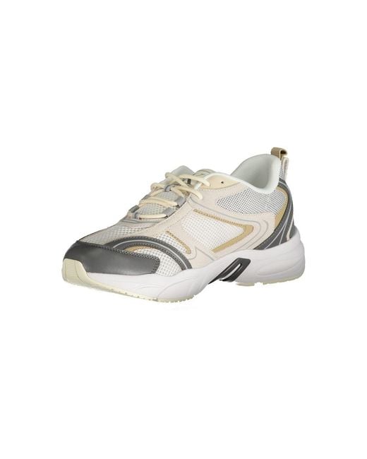 Calvin Klein Multicolor Beige Polyurethane Men Sneaker for men