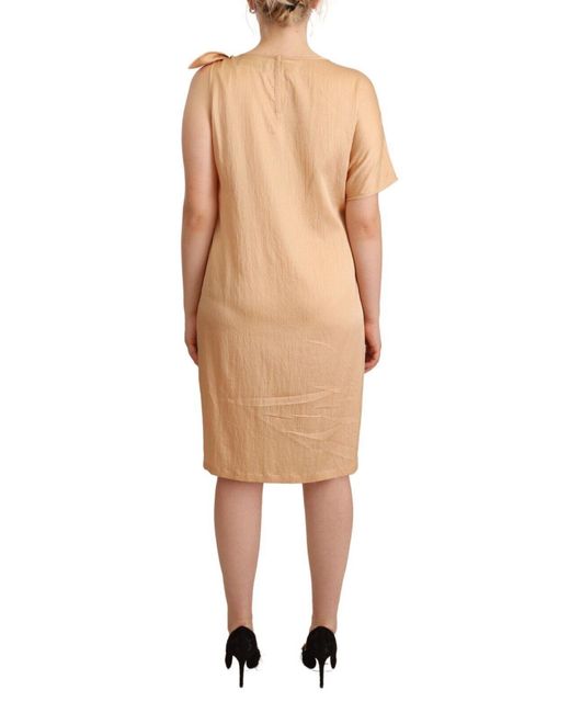 Moschino Multicolor Elegant One-Sleeve Shift Dress