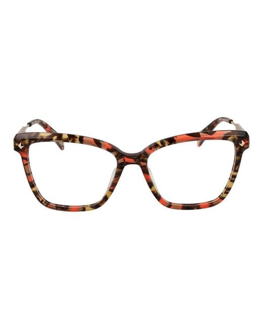 Police Brown Multicolor Metal Glasses (frames)