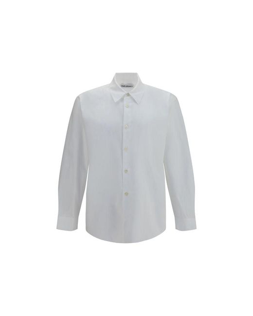 Our Legacy Gray Lyocell Dress Shirt for men