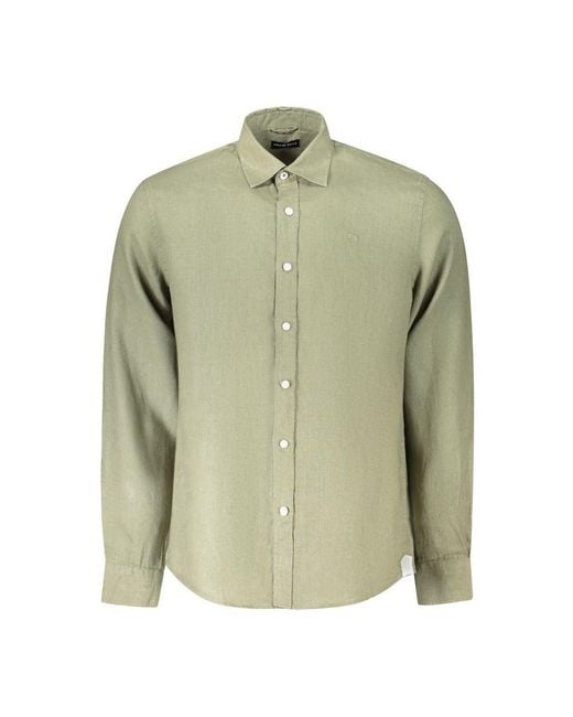 North Sails Green Linen Shirt for men