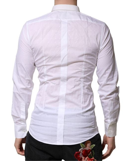 Dolce & Gabbana Purple Long Sleeves Dress Formal Shirt for men