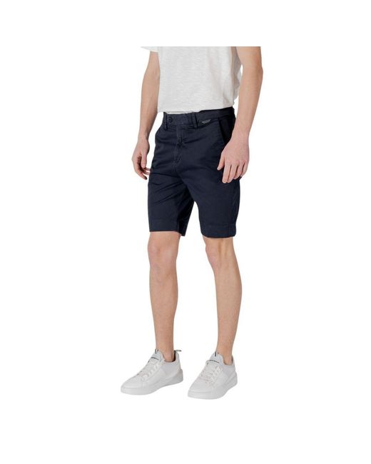 Antony Morato Blue Cotton Bermuda Shorts for men