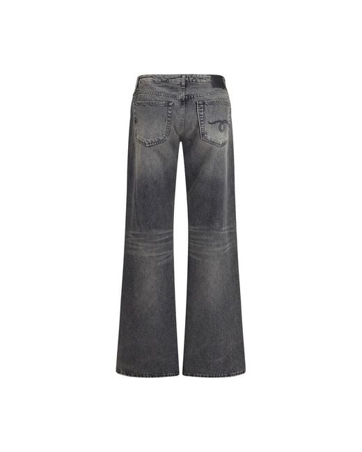 R13 Gray Cotton Straight