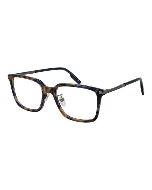 Zegna Black Multicolor Acetate Glasses (frames) for men
