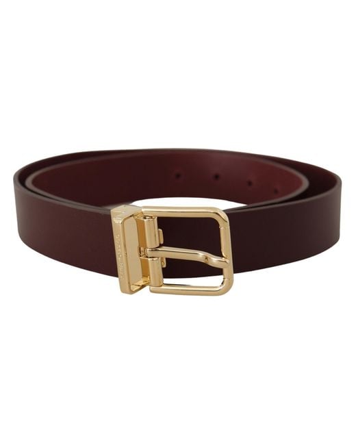 Dolce & Gabbana Black Elegant Leather Belt With Buckle for men