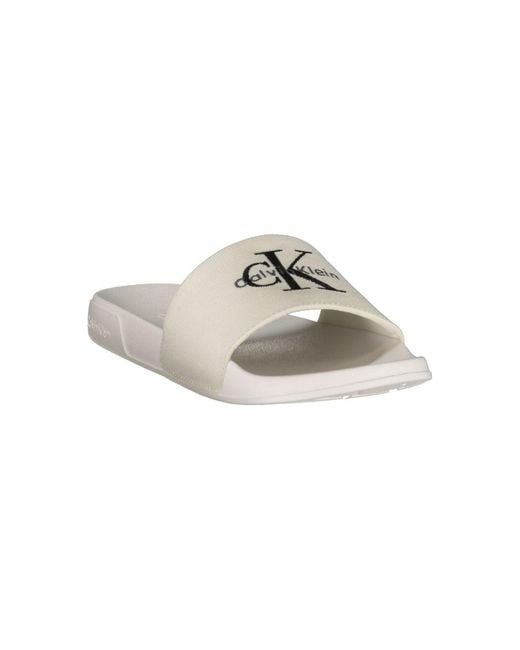Calvin Klein White Polyester 's Slipper