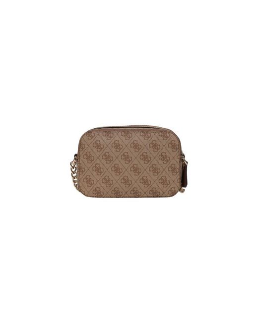 Guess Natural Brown Polyethylene Handbag