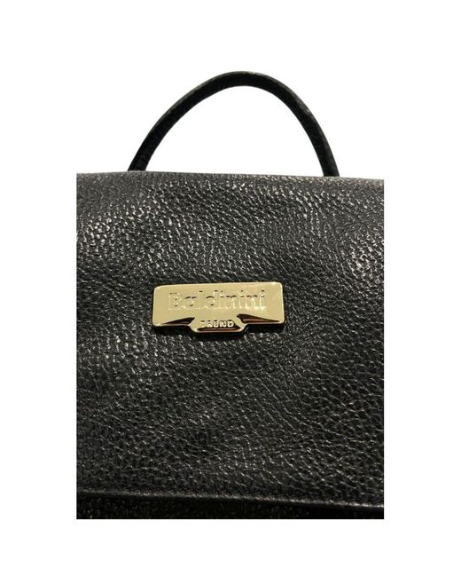 Baldinini Black Leather Backpack