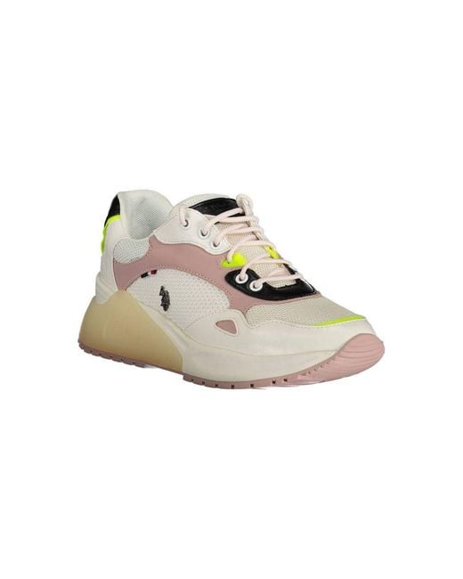 U.S. POLO ASSN. Multicolor White Eco Suede Sneaker