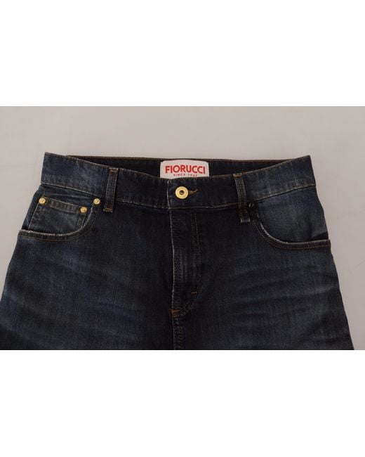 Fiorucci Black Chic Mid Waist Dark Denim Skirt