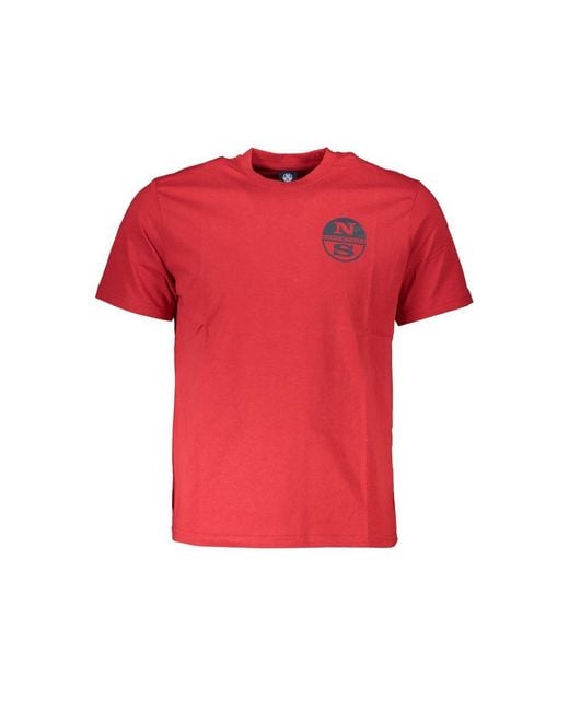North Sails Men's Red Cotton T-Shirt