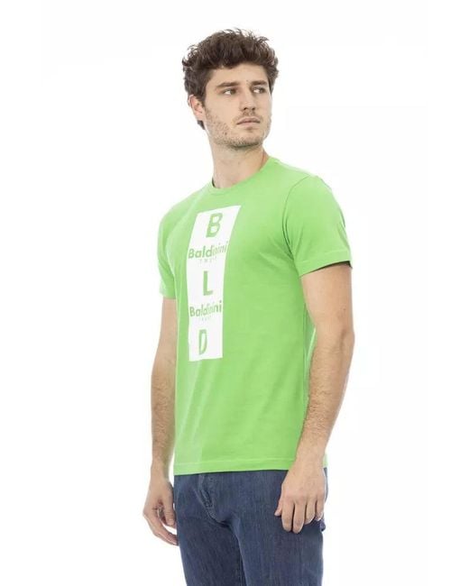 Baldinini Green Cotton T-Shirt for men