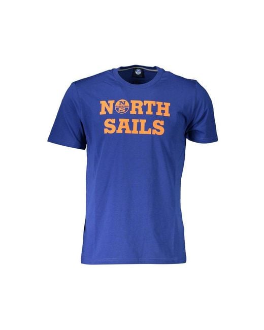 North Sails Blue Cotton T-Shirt for men