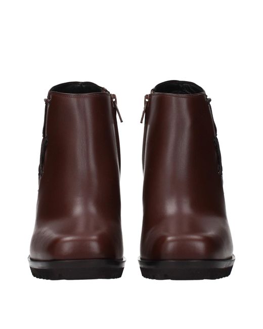 Max Mara Brown Braidy Ankle Boots Leather/Walnut