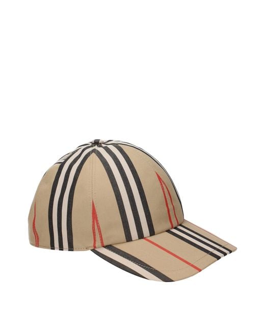 Burberry Multicolor Beige Cotton Cap (baseball Hat) for men