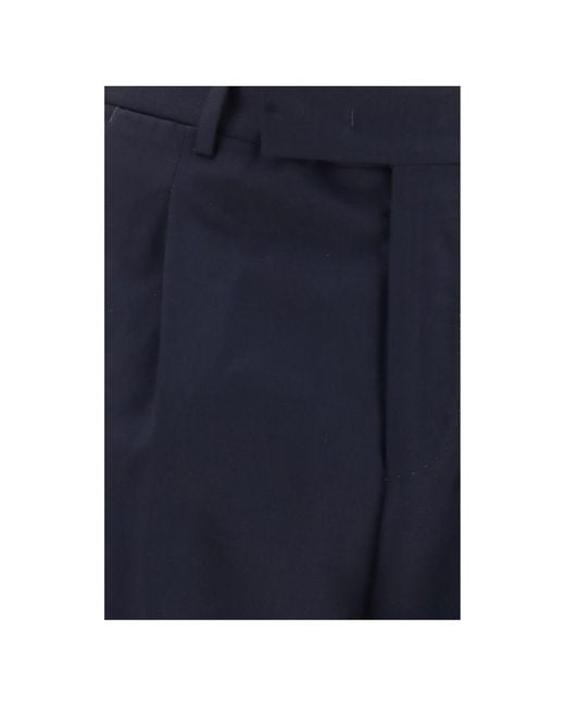 PT Torino Blue Wool Oves Aries Casual Pants for men