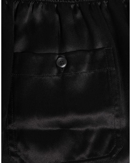 Dolce & Gabbana Black Silk Satin Elastic Men Boxer Short Swimwear for men