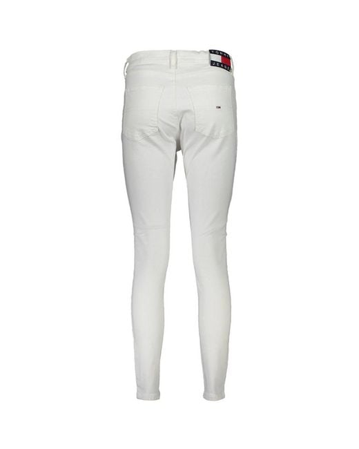 Tommy Hilfiger Gray White Cotton Jeans