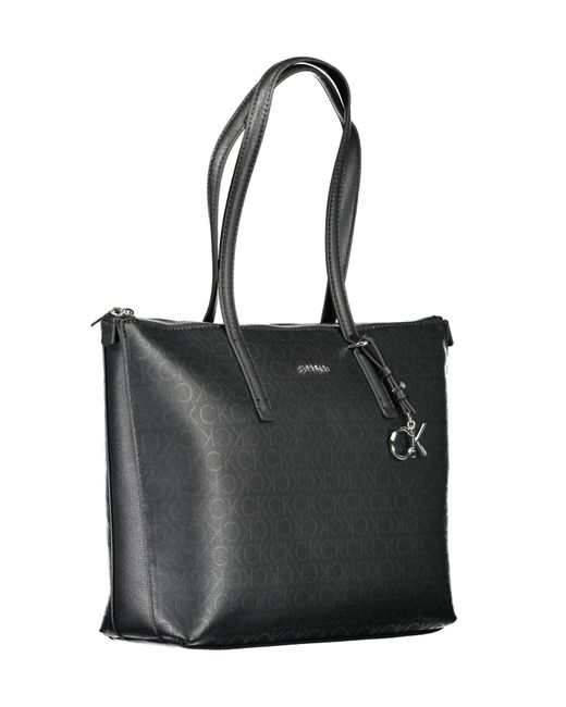 Calvin Klein Black Chic Contrasting Detail Recycled Shoulder Bag