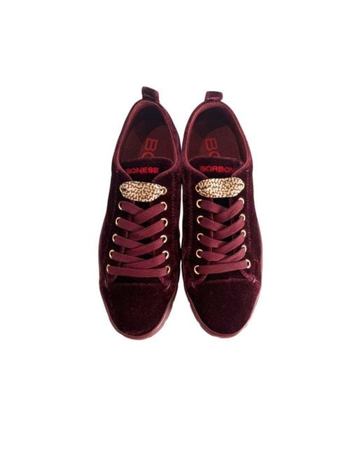 Borbonese Purple Red Synthetic Sneaker