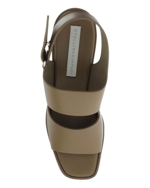 Stella McCartney Brown Elyse Platform Sandals With Wedge