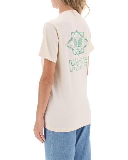 Sporty & Rich White 'Ny Racquet Club' T Shirt