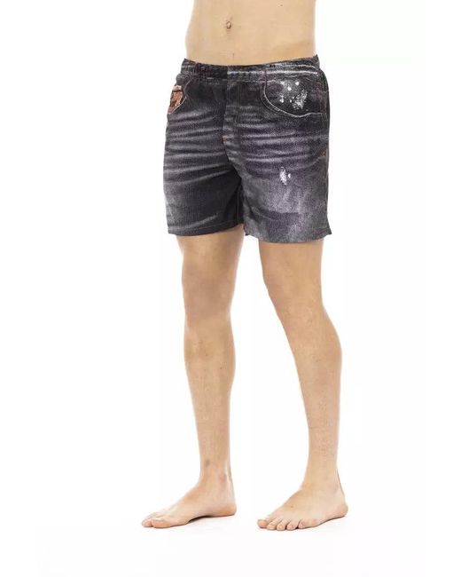 Just Cavalli Blue Polyester Swim Short for men