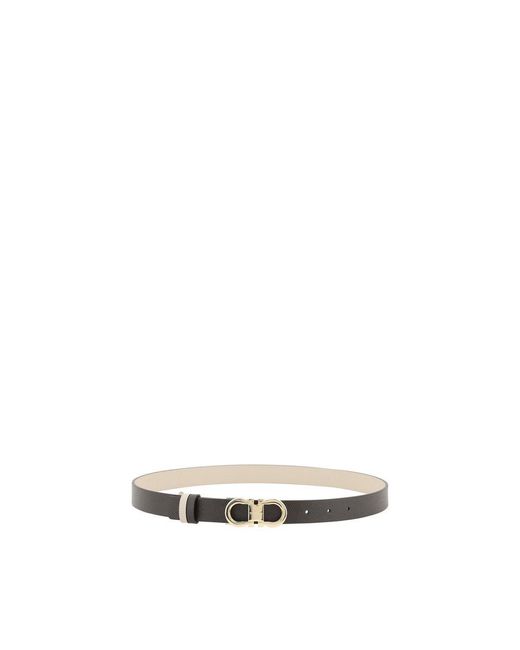 Ferragamo Black Leather Belt for men