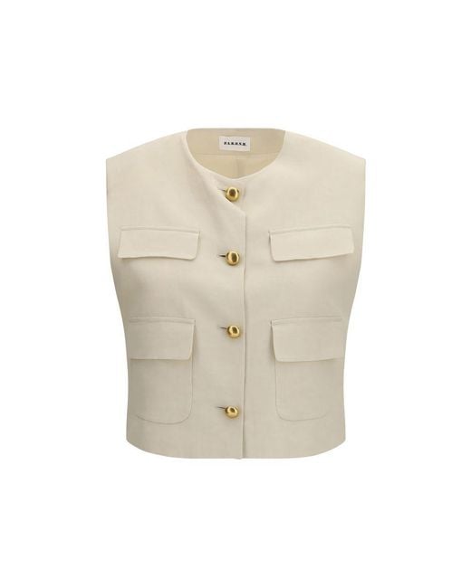 P.A.R.O.S.H. Natural P. A.R. O.S. H. Wool Sleveless Jacket
