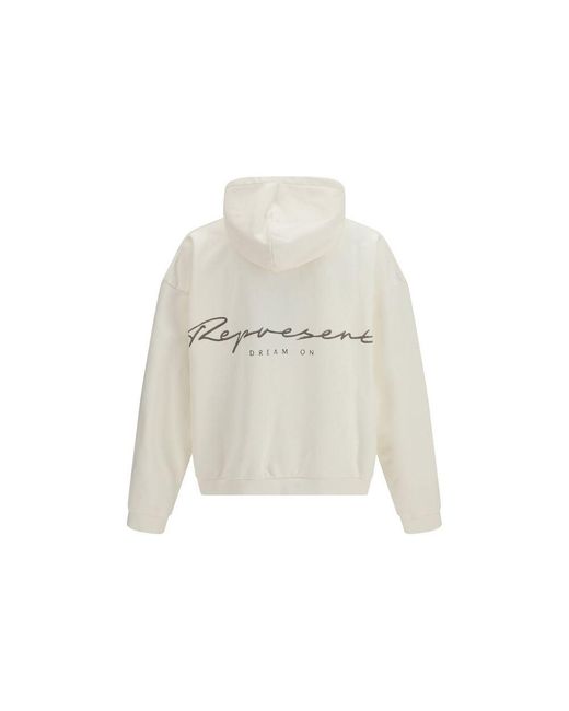 Represent White Cotton Sweatshirt for men