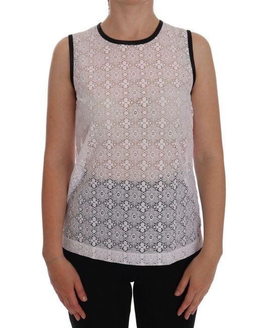 Dolce & Gabbana Gray Elegant Nylon Tank Top