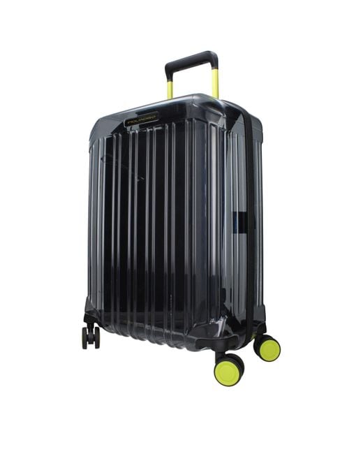 Piquadro Black Gray Polycarbonate Luggage And Travel for men