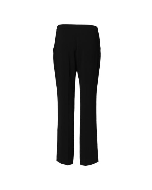 Aspesi Black High Waist Zip Straight Chino Trouser Pants